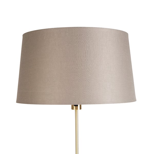 Stehlampe mit Lampenschirm aus Stoff