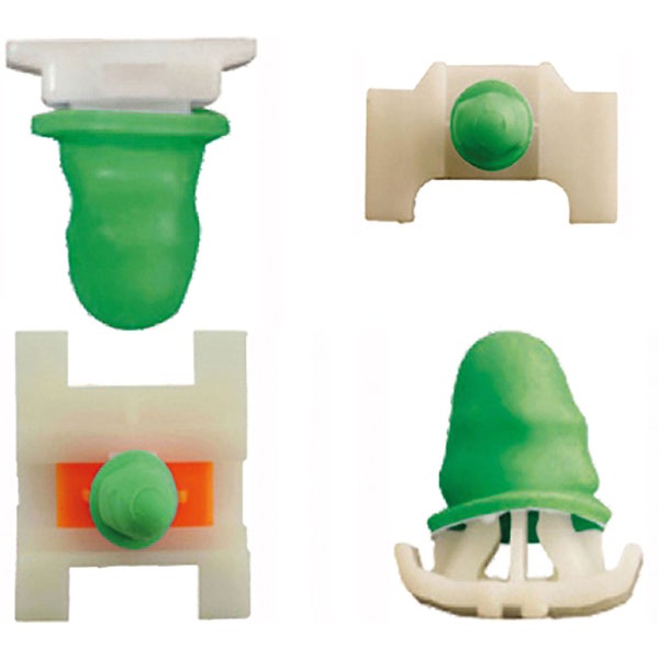 Verschiedene Befestigungsclips und Halterungen