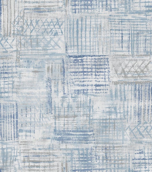 Sanders und Sanders Tapete grafisches Motiv Blau - 53 cm x 10,05 m - 640753