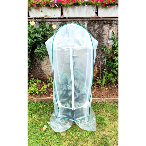 Pflanzenschutzglocke mit Reißverschluss zum Schutz von Pflanzen im Garten