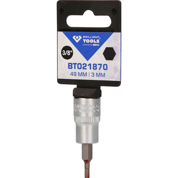 Brilliant Tools Innensechskant-Einsatz 3/8 Zoll, 3 Millimeter