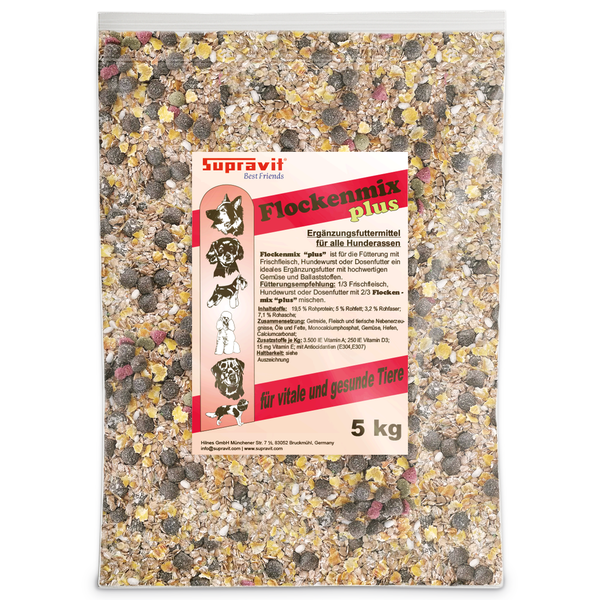 Verpackung Hundeergänzungsfutter Flockenmix plus 5 kg