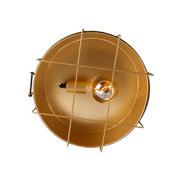 Deckenleuchte mit Schutzkäfig und Leuchtmittel