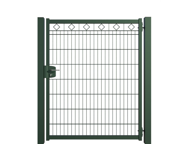 Gartentor mit Gitterfüllung und Griff