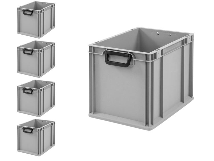 PROREGAL Spar Set 5x Eurobox Nextgen Portable Duo HxBxT 32 x 30 x 40 cm 30 Liter Eurobehälter Transportbox Transportbehälter Stapelbehälter