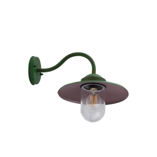 Lindby Wandleuchte außen (Laterne) Bilma (spritzwassergeschützt (Modern) in Grün aus Aluminium (1 flammig, E27) - Außenwandleuchten Wandlampe Led Außenlampe Outdoor für