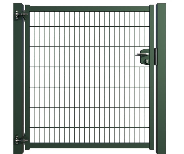 Einzelne Gartentür aus Drahtgitter mit Schloss