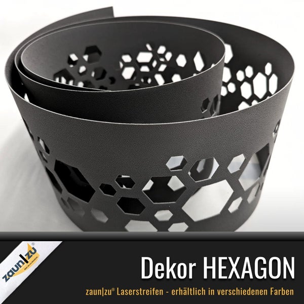 Zaunstreifen mit Hexagon Dekor