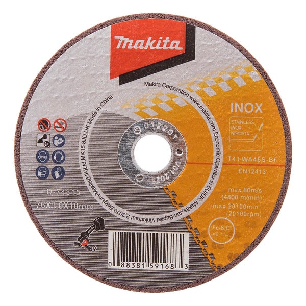 Makita Trennscheibe für Metall, 76 x 1,0 x 10 Millimeter