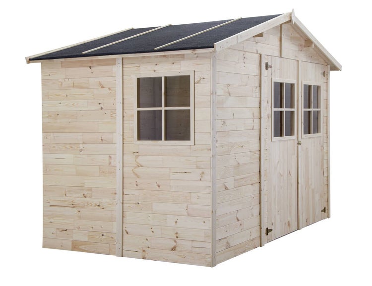 Gartenhaus aus Holz mit Fenster und Doppeltür