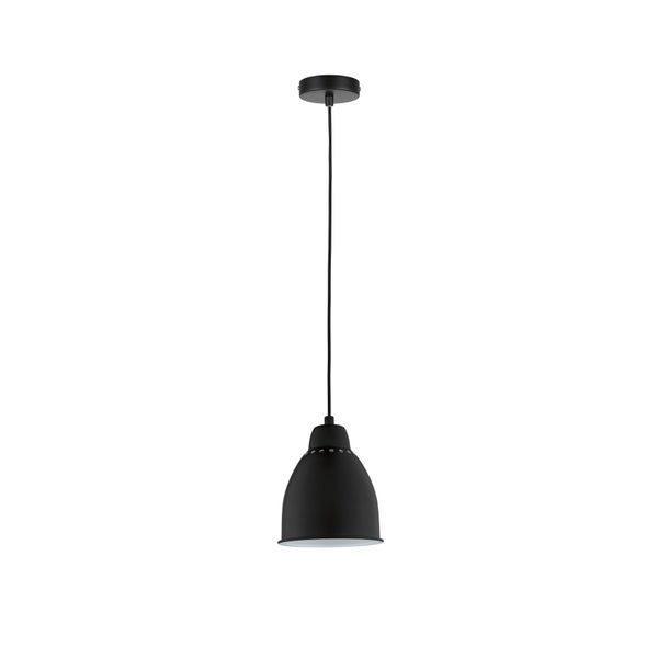Neordic Set Pendelleuchte Hilla + LED Reflektor E27 Schwarz dimmbar Metall / 230V 200lm 6,5W 1300K