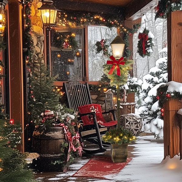 Outsunny 150 cm Weihnachtslaterne Weihnachtsbeleuchtung mit LED-Lichterkette Tannenzapfen Beeren Schleife für Weihnachtsfest Metall Grün
