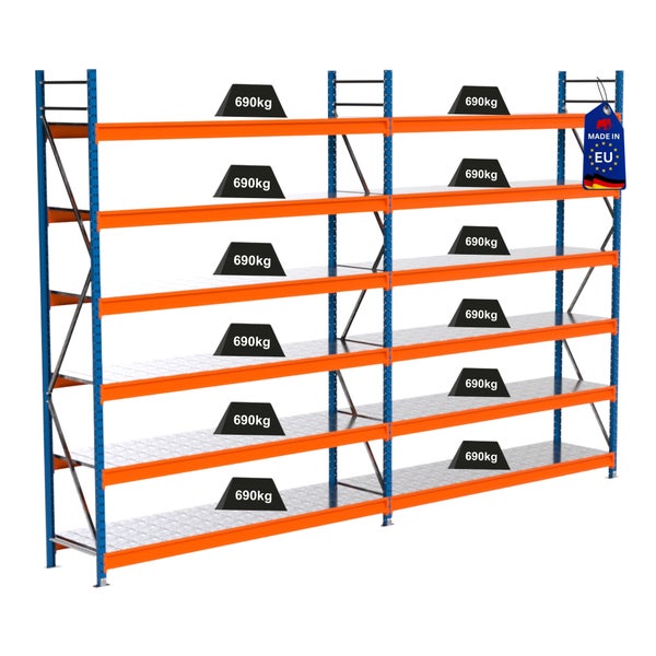 Regal mit einer Traglast von 690 Kilogramm und Herkunft aus der Europäischen Union