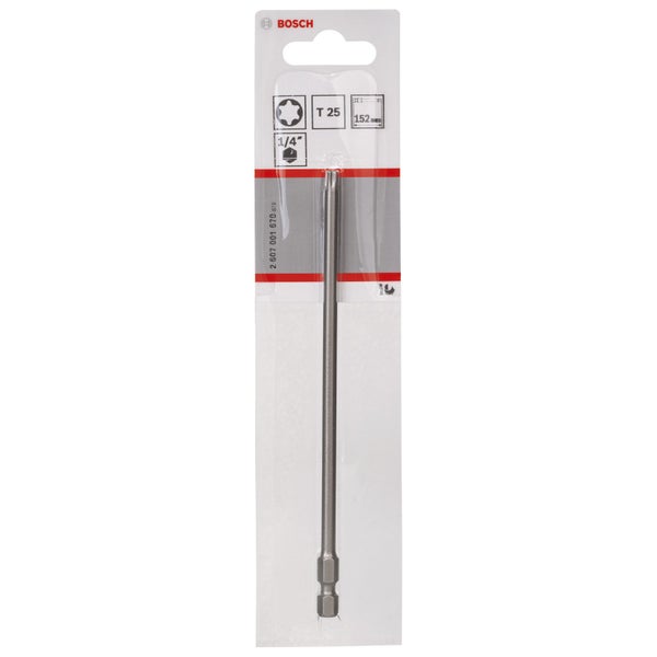 Bosch 1x Schrauberbit Extra-Hart, T25, 152 mm - 2607001670