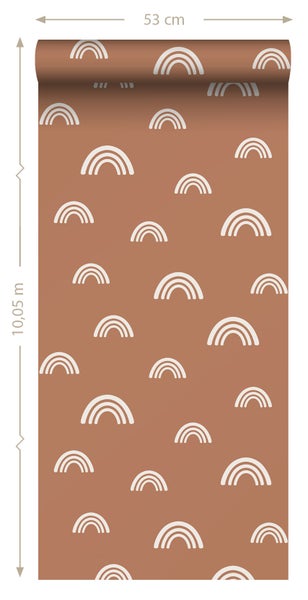 Tapetenrolle mit Regenbogenmuster, 53 cm breit und 10,05 m lang
