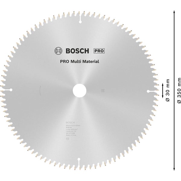 Bosch Pro Multi Material Sägeblatt, 350 Millimeter Durchmesser