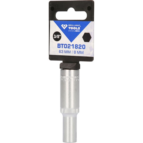 BRILLIANT TOOLS 3/8 Sechskant-Stecknuss lange Ausführung 8 mm - BT021820