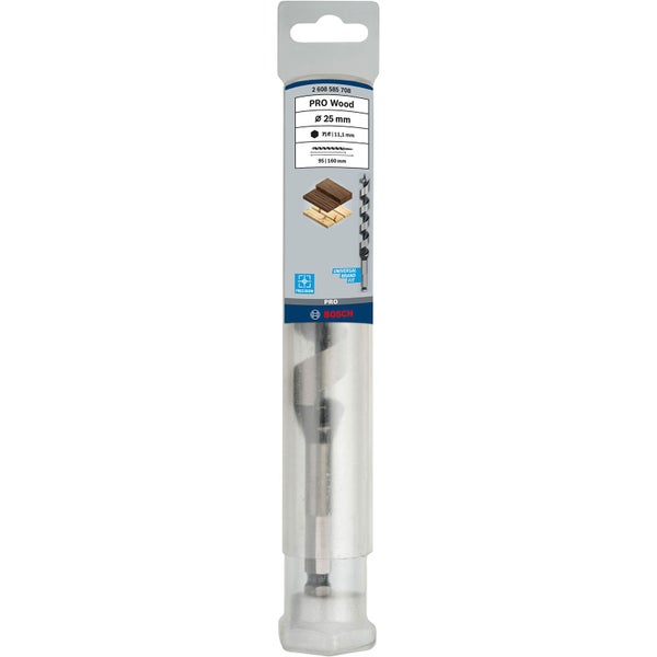 Bosch PRO Wood Holzschlangenbohrer 25 x 100 x 160 mm - 2608585708