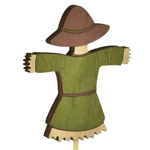 Dekorative Holzfigur eines Vogelscheuche