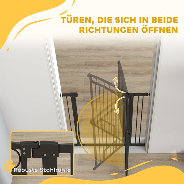 Schwenkbares Türschutzgitter aus Stahlrohr für Haustiere