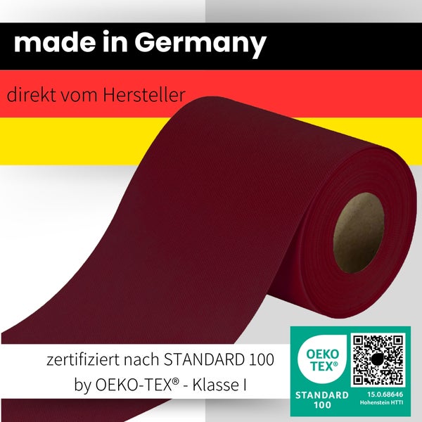 Sensalux Tischläufer, Länge: 25m, stoffähnliches Vlies, Breite: 15cm, Bordeaux