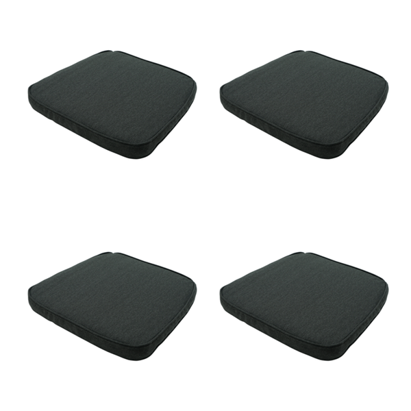 Sitzkissen Wicker Dunkelgrau Canvas Eco+ - Ca. 48x48 cm - 4er-Set