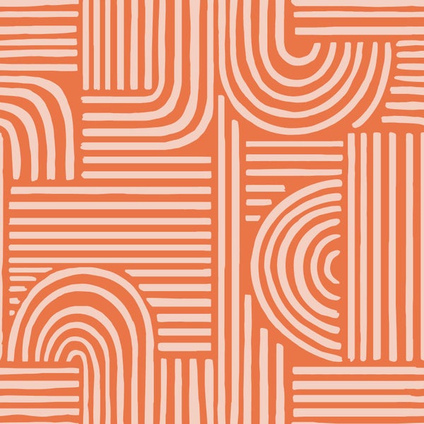 Geometrisches Muster mit Linien und Bögen