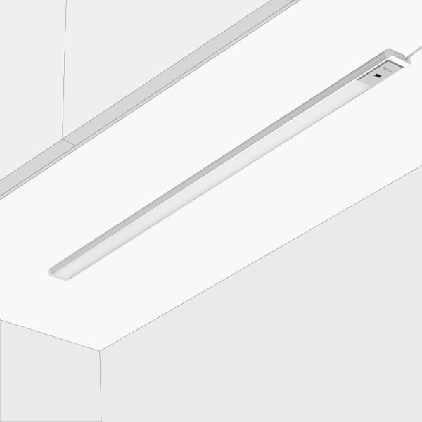 Riva LED Unterbauleuchte dimmbar mit Sensor 90cm neutralweiß 4000K silber Küchen Unterschranklampe Aluminium LED Lichtleiste