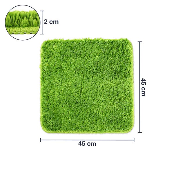 Quadratische Badematte, 45 x 45 cm, Florhöhe 2 cm