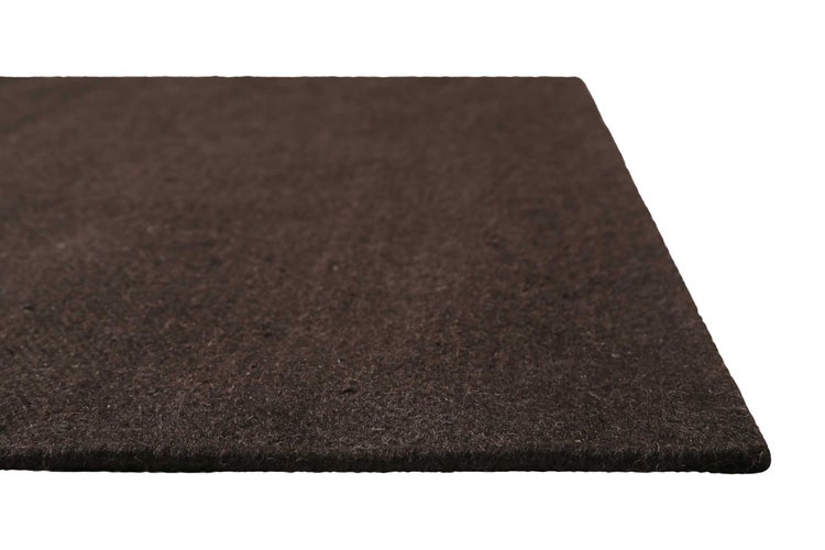 Kelim Teppich Braun aus Wolle Perpignan Green Looop 80x150 cm