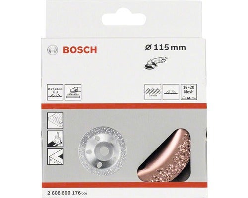 Carbide-Topfscheibe 115 x 22,23 mm;mittel, flach