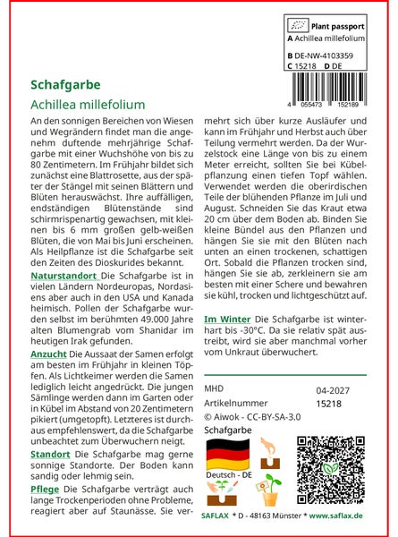 SAFLAX  - Schafgarbe - Achillea millefolium - 200 Samen