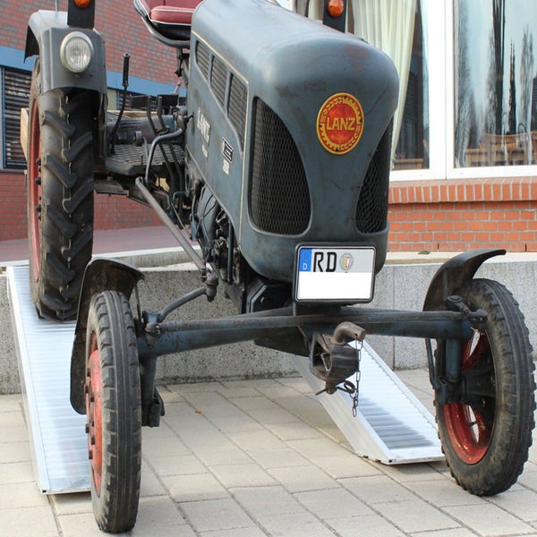 TRUTZHOLM 1 x Profi Schwerlastrampe 212cm Traglast 1900 kg Alu grau Auffahrrampe Verladerampen
