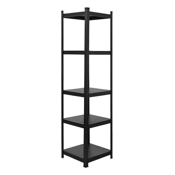 Berlinlodge Mega Deal 2x Wohnregal Ragnar, HxBxT 180x45x45cm, Fachlast 100kg, Matt Shwarz, Bücherregal, Standregal, Büroregal für Wohnzimmer