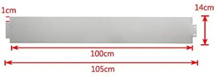 Abbildung mit Maßangaben: 1 Zentimeter, 14 Zentimeter, 100 Zentimeter und 105 Zentimeter.