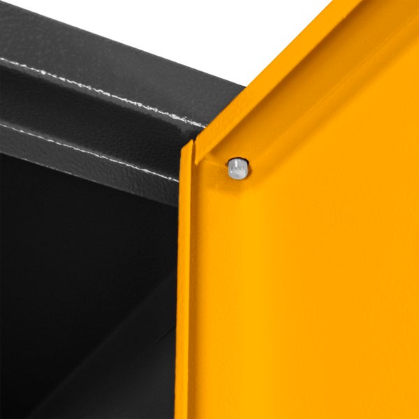 PROREGAL Garderobenschrank Ermine mit 2 Türen | HxBxT 178x60x50cm | Anthrazitgrau/Gelb | Spind, Aufbewahrungsspind, Arbeitsschrank