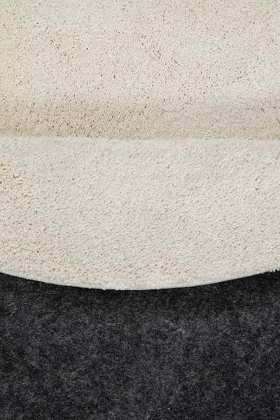 Kurzflorteppich Rund Creme Weiß Wogh WECONhome 200 cm rund