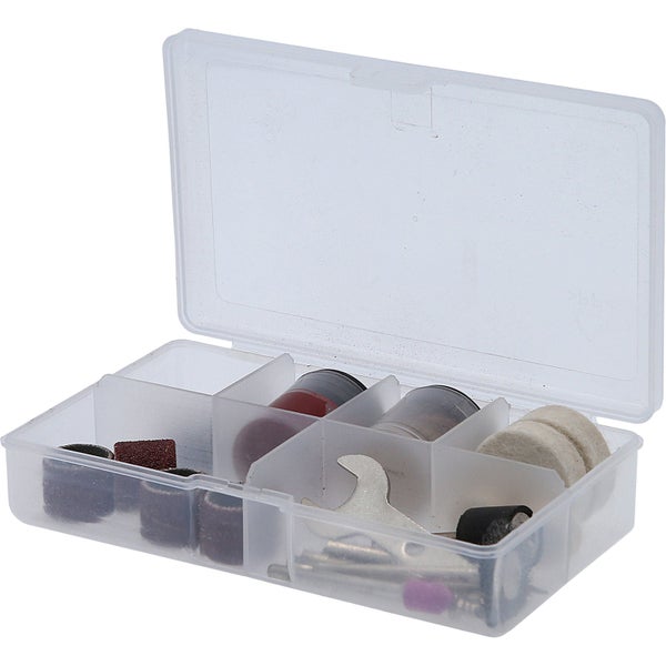 Multifunktionswerkzeug Zubehör Set in durchsichtiger Kunststoffbox