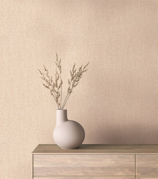 Tapete Beige Uni Modern für Wohnzimmer Schlafzimmer MADE IN GERMANY 10,05 x 0,53m