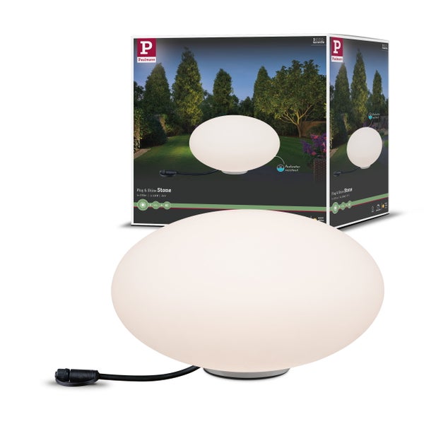Plug & Shine LED Lichtobjekt Stone IP67 3000K 2,8W Weiß