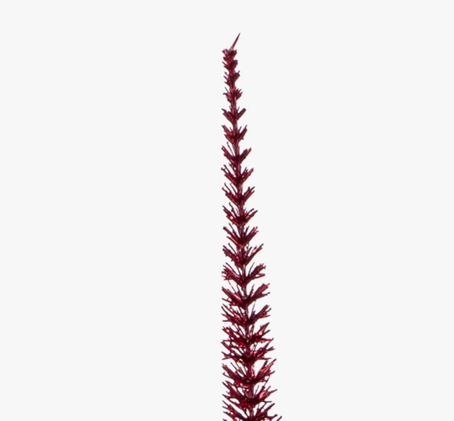 Kunst Federborstengras Rispe ZARIEL mit Glitzer, Burgunderrot, 105cm - Künstliches Grasbündel