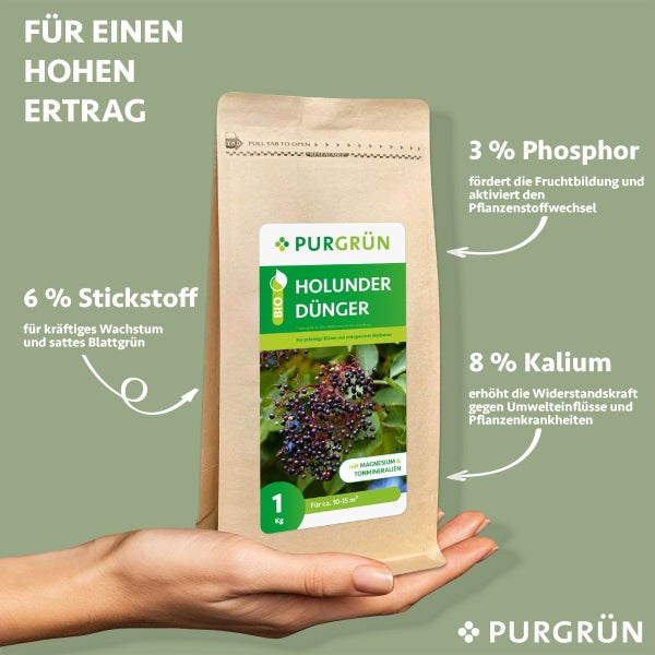 Purgrün Bio-Holunder-Dünger 1 kg