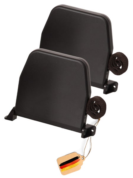 Rollwin 2x Rolladen Gurtwickler Aufputz - aus Deutschland - 155mm Lochabstand Braun Mini Rollladen Aufwickler mit 5m Gurt 14mm Braun genoppt Mini Wickler aufklappbar inklusive Rolladengurt