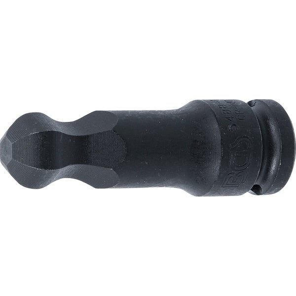 BGS Kraft-Bit-Einsatz Länge 75 mm Antrieb Innenvierkant 12,5 mm (1/2) Innensechskant mit Kugelkopf 17 mm - 5488-17