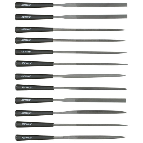 KS TOOLS Nadelfeilen-Satz mit Kunststoffheft 12tlg. - 140.3050