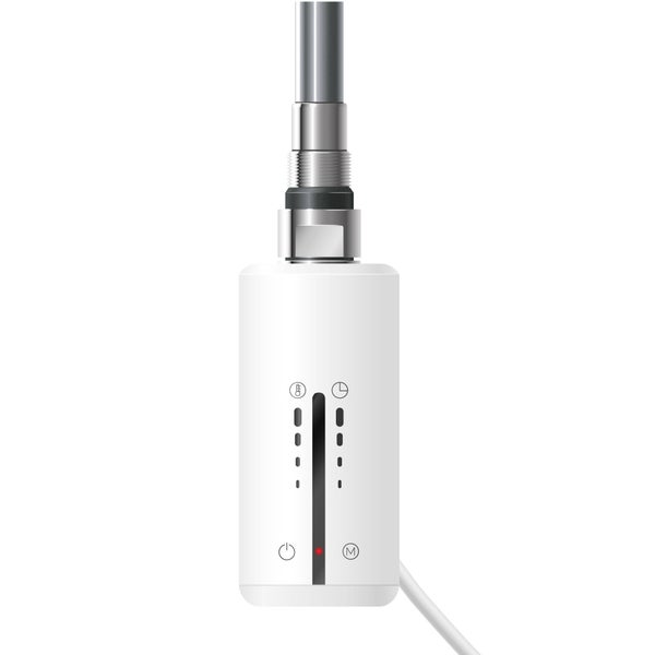 LuxeBath Heizstab für Badheizkörper, 600W Weiß, Elektroheizstab Heizungen mit Thermostat, Temperaturkontrolle, Timer, Touchbedienung, Elektrische Heizpatrone aus Edelstahl, Heizelemente mit Stecker