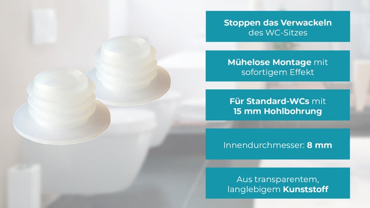 Zwei weiße Blindstopfen