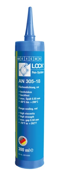 WEICONLOCK® AN 305-18 Flächendichtung | für große Spaltüberbrückung, hochfest, hochviskos | 300 ml | rot