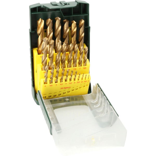 Bosch 25-teiliges HSS-TiN-Metallbohrer-Set - 2607017154