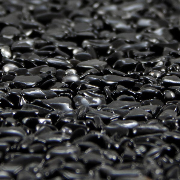 Terralith Glassteinteppich Vetro Transparente / Nero für 1 qm -außen-
